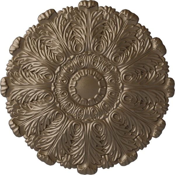 Ekena Millwork Durham Ceiling Medallion (Fits Canopies up to 4 1/4"), Hand-Painted Warm Silver, 31"OD x 1 1/2"P CM31DUWSS - main